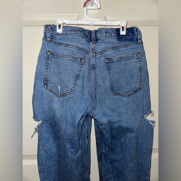 Abercrombie & Fitch distressed The 90s baggie low rise curvy love denim jeans 27 - Picture 4 of 6